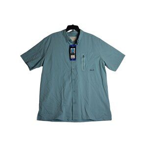 GILLZ Blue Vented Button Down Hiking Fishing Shirt Mens Large